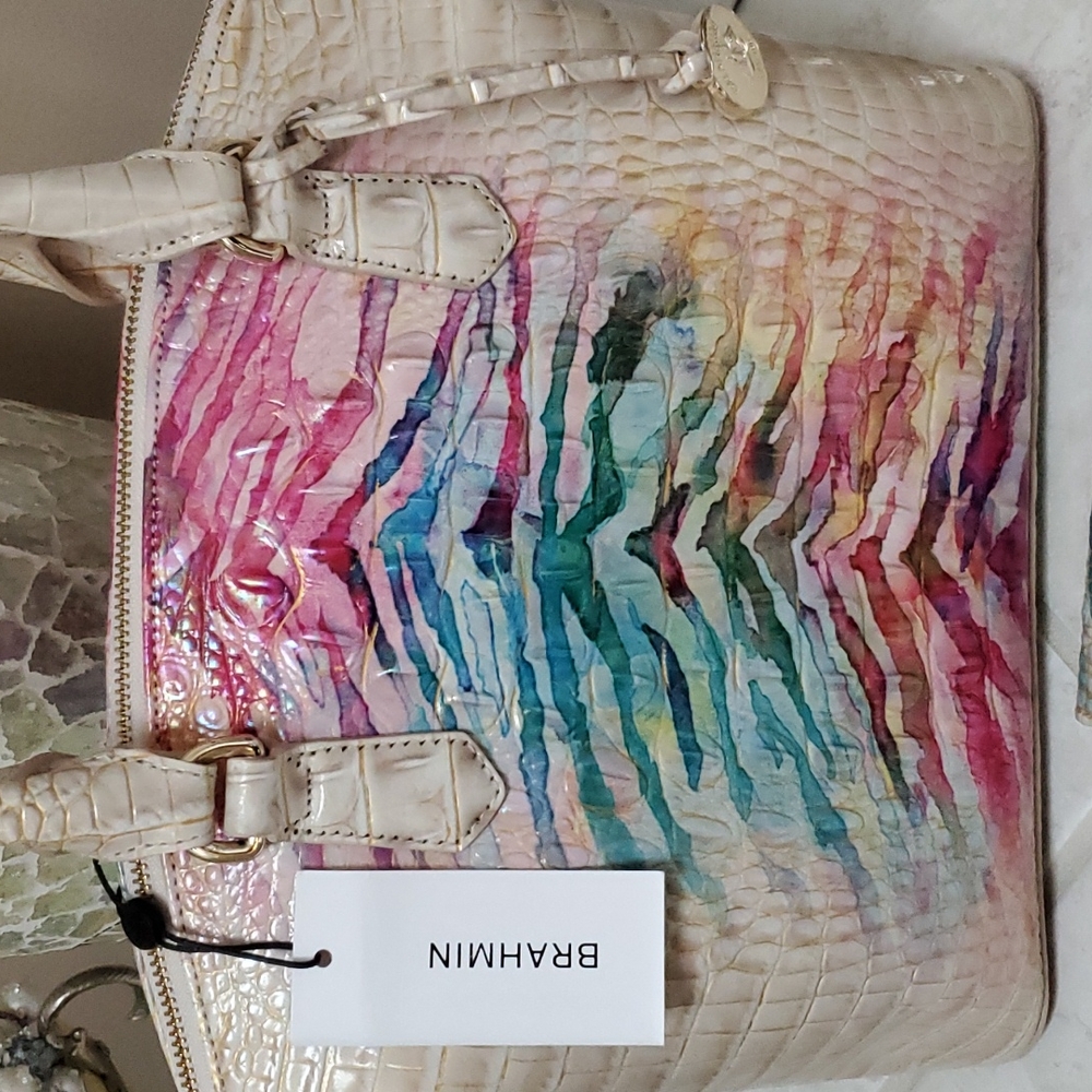 ๐งก๐ BRAHMIN ENTICE OMBRE Duxbury Satchel ONLY ๐๐งก - Picture 3 of 9